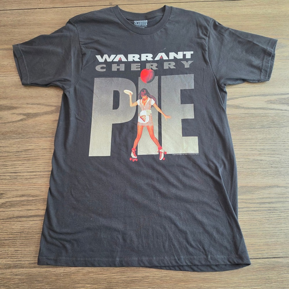 Warrant Cherry Pie Band T-Shirt Black Medium NWOT